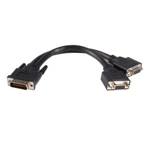 image of StarTech 8" LFH 59 Male to Dual Female VGA DMS 59 Cable