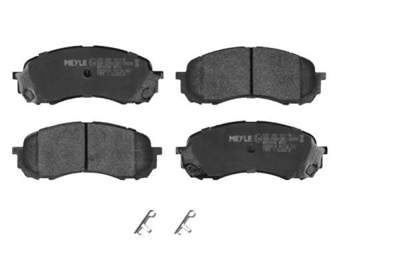 Image of MEYLE 025 243 7217/W Brake pad set Front Axle, incl. wear warning contact, Original Quality, with anti-squeak plate Brake Pad Set,disc brake (402)