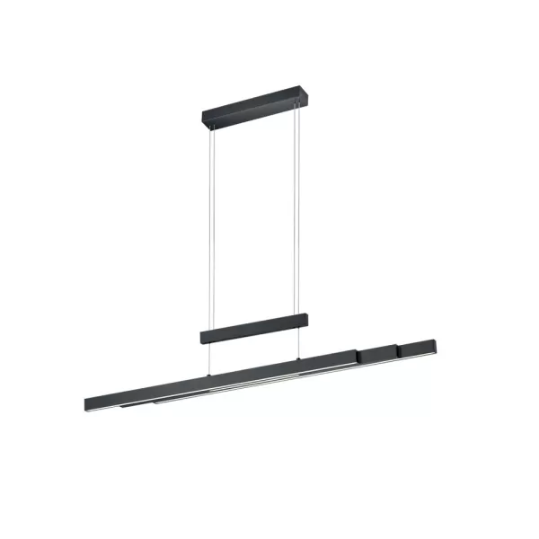 Image of Trajan Modern Bar Pendant Ceiling Light Black Matt 2700K-5000K