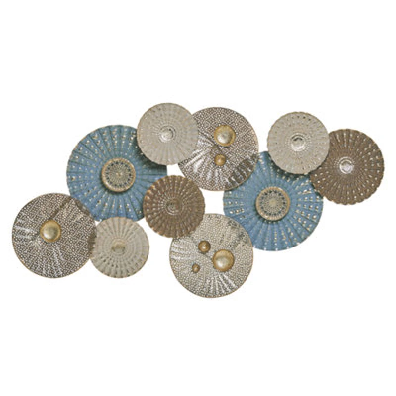 Image of Beliani Wall Decor Hassium Metal 48cm Blue