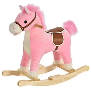 image of HOMCOM Rocking Horse 330-109PK 610 mm 325mm 650 mm Pink