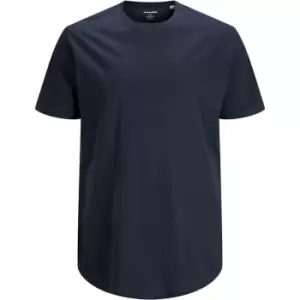Image of Jack and Jones Curved Hem Tee Plus Size - Blue