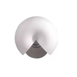 Image of Fosil Wall Lamp Switched 2 Light G9, Satin Nickel/Frosted White Glass