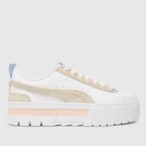 image of PUMA mayze mix trainers in white multi