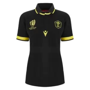 Image of Macron Wales Away Shirt 2023 2024 Womens - Black
