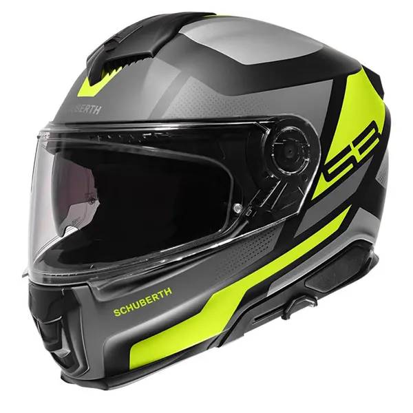 Image of Schuberth S3 Daytona Black Yellow Full Face Helmet Size S