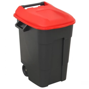 Image of Sealey BM100R Refuse/Wheelie Bin 100L - Red