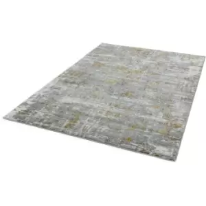 Image of Asiatic - Orion OR07 Abstract Yellow 200cm x 290cm Rectangle - Grey and Yellow