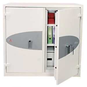 image of Phoenix Security Fire Safe with Key Lock FS1921K 445L 1200 x 1250 x 585mm White