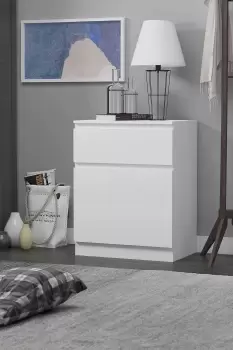 Image of 1 Drawer 1 Door Matt White Storage Unit