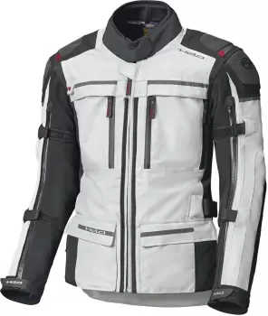 Image of Held Atacama Top Gore-Tex Motorcycle Textile Jacket, grey-red, Size L, grey-red, Size L