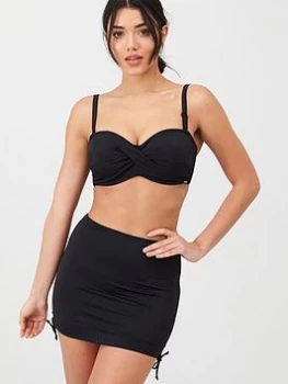 Image of Panache Anya Riva Skirted Bikini Pant - Black, Size 8, Women