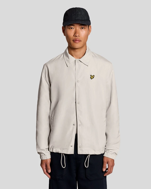 Image of Lyle & Scott Mens Lightweight Coach Jacket in Grey