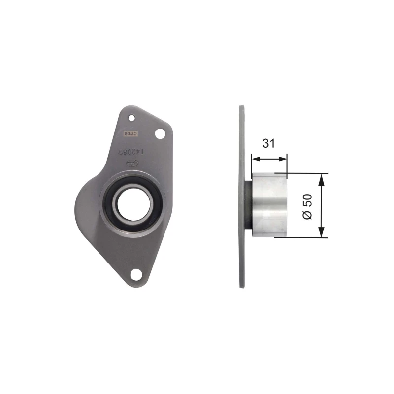 Image of GATES Timing belt deflection pulley GATES T42089