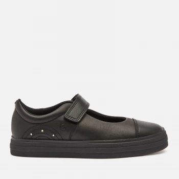 Image of Clarks Flare Shine Kids School Shoes - Black Leather - UK 12.5 Kids
