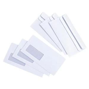Image of Value DL Window Wallet Envelope White Press Seal Pack of 1000 1087