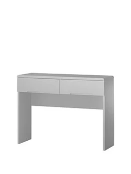 image of Julian Bowen Manhattan High Gloss Dressing Table With 2 Drawers - Grey