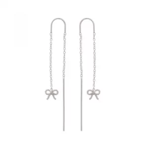 image of Ladies Olivia Burton Silver Plated Vintage Bow Chain Earring