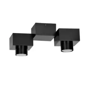 Image of Emibig Optix Black Surface Mounted Downlight 2x GU10