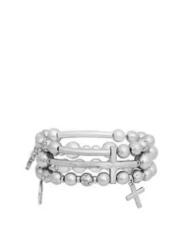 image of Bibi Bijoux Silver Layered 'Celtic' Charm Ball Bracelet