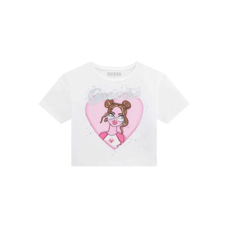 Image of Guess Children's crop T-Shirt Guess Blanc Male 8 ans