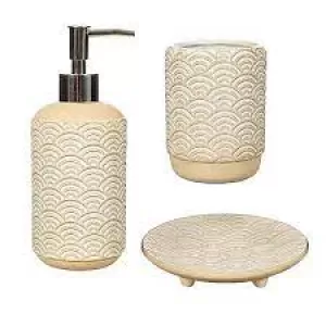 image of Sass & Belle Japandi Seigaha Wave Pattern Soap Dispenser