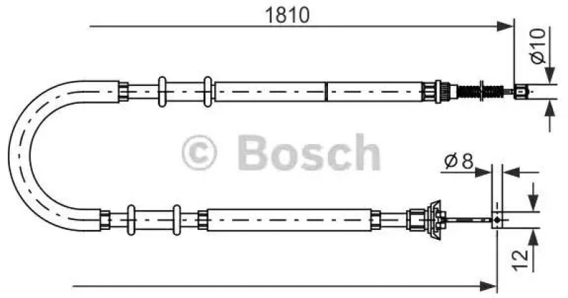 Image of Bosch 1 987 482 587 Brake Cable 1784mm Cable,parking brake (124)