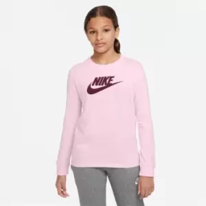 Image of Nike Sportswear Big Kids (Girls') Long-Sleeve T-Shirt - Pink