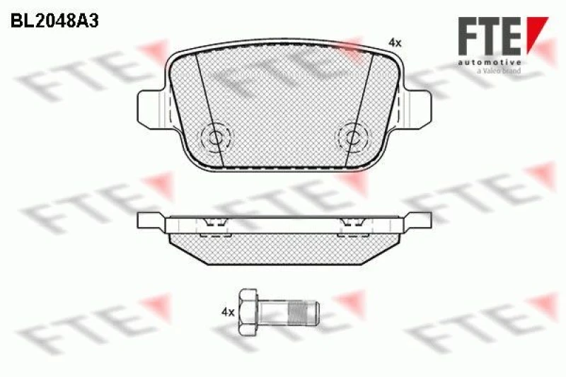 Image of Brake pad set FTE 9010634