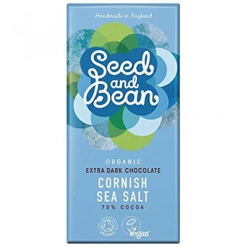 Image of Seed & Bean Fairtrade Organic Dark Sea Salt Dark 70% Chocolate 85g