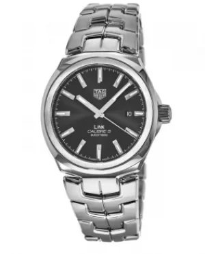 Image of Tag Heuer Link Automatic Black Dial Stainless Steel Mens Watch WBC2110.BA0603 WBC2110.BA0603