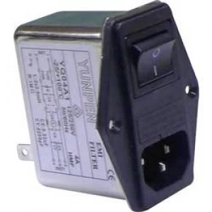 image of Mains filter IEC socket switch 2 fuses 250 V AC 4 A 2.5