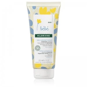 image of Klorane Bebe Calendula Gentle Cleansing Gel for Children from Birth with Pump 200ml