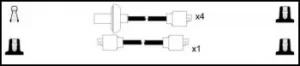 Image of Remax HT Ignition Leads Cable Set Replaces ZK310,ZEF304,0 986 356 370,B370,626,XC1102,DRL320,409 55 5010,83740,73720,DKB682,LDRL320,RC-VW217,GHT1320