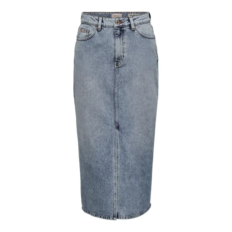 Image of Only Denim skirt For Her Only Onlayoe HW Front Slit Midi Bleu Female XS