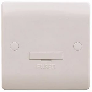 image of ESR Sline 13A White Connection Unit Fused Electric Wall Plate