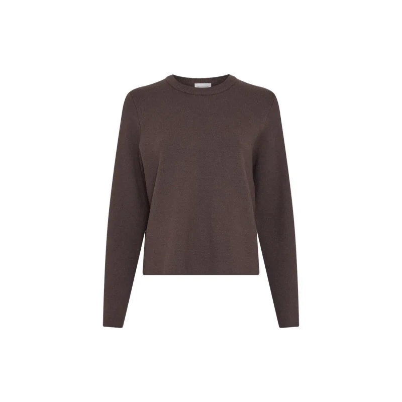 Image of moss copenhagen Woman sweater Moss Copenhagen Agatha East Marron Female XS/S