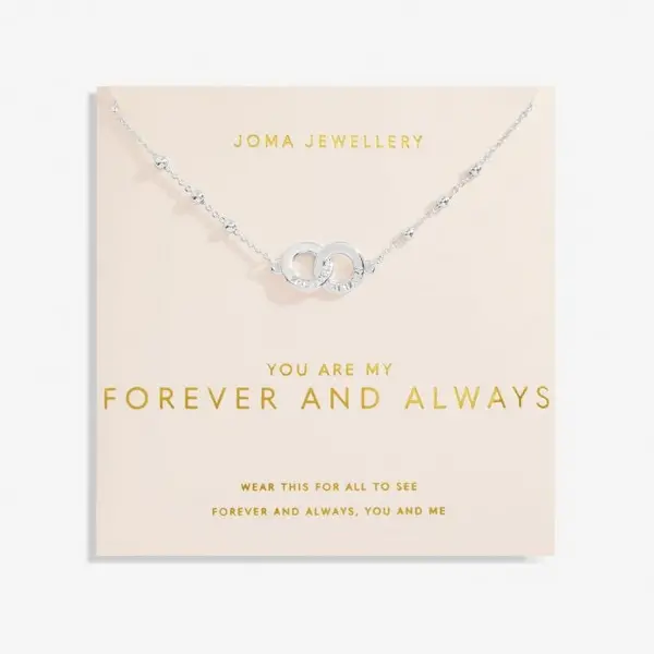 image of You Are My Forever Always Silver Plated 46cm + 5cm Necklace 6737