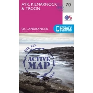 image of Ayr, Kilmarnock & Troon by Ordnance Survey (Sheet map, folded, 2016)