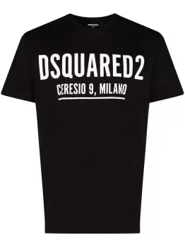 image of DSQUARED2 Ceresio9 Cool Logo-Print T-Shirt Black