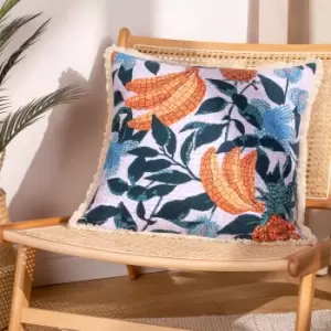 Image of Cypressa Floral Mosaic Cushion Lilac, Lilac / 50 x 50cm / Polyester Filled