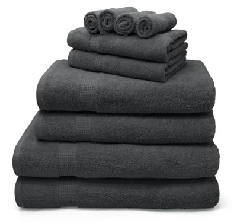 Image of Velosso Luxury 100% Egyptian Cotton Towels 550Gsm Soft & Absorbent Cotton Towels Charcoal - Hand Towel