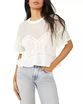 Image of Free People Fall in Love Mixed Media Tee