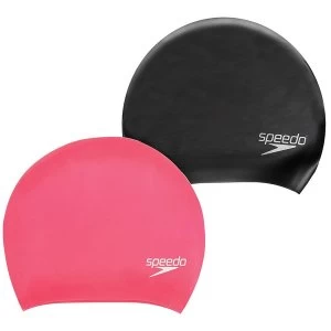 image of Speedo Long Hair Silicone Cap Pink Adult