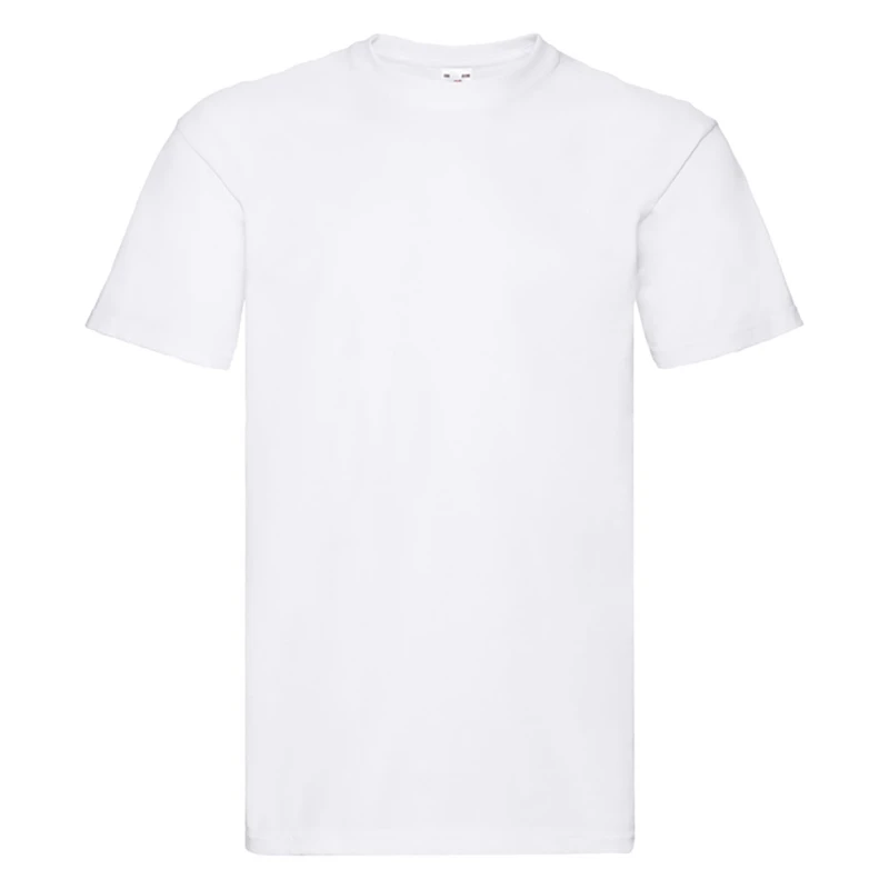 Image of Fruit Of The Loom Fruit of the Loom Men Super Premium Short Sleeve Crew Neck T-Shirt in White Size: Small White S Male 5055747629033