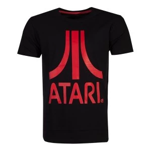 image of Atari - Red Logo Mens Large T-Shirt - Black