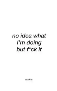 Image of no idea what I'm doing but f*ck it by Ron Lim