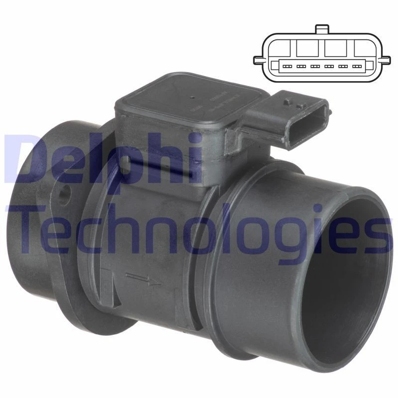 Image of DELPHI Mass air flow sensor DELPHI AF10503-12B1