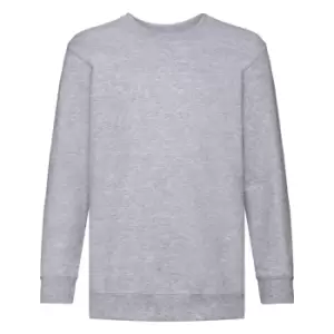 Image of Fruit Of The Loom Childrens Unisex Set In Sleeve Sweatshirt (12-13) (Heather Grey)