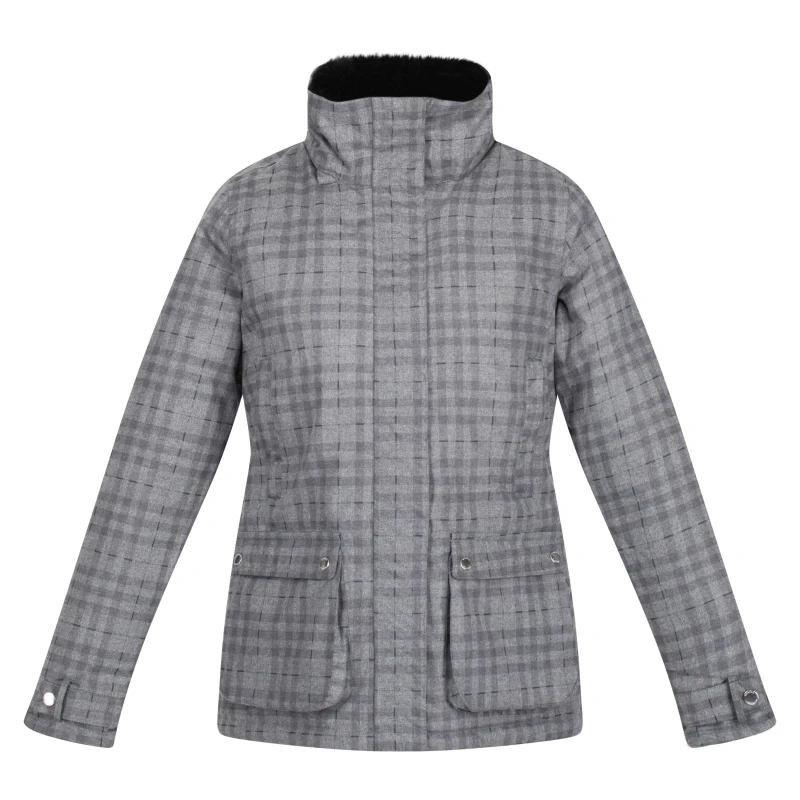 Image of Regatta Leighton Waterproof Jacket Womens - Grey Grey 8